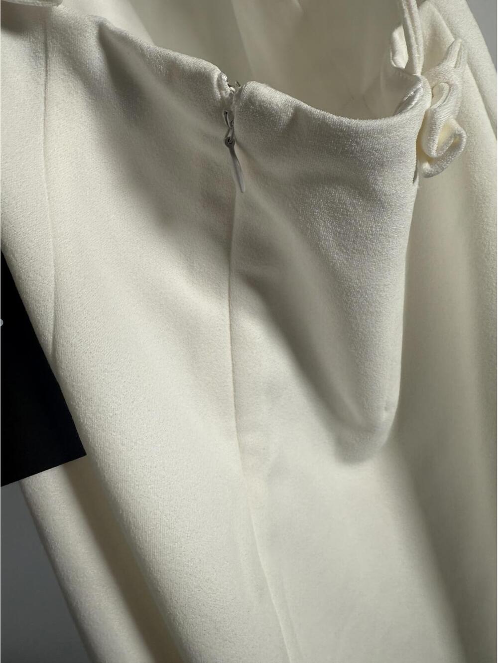 NWT Lulus Glamorous Adornment Ivory Halter Bow Midi Dress XS - Picture 6 of 8